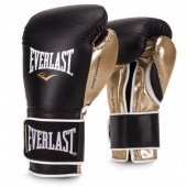 Боксерские перчатки Everlast Powerlock 12 oz черн/золот. P00000723