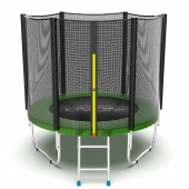 Батут с внешней сеткой и лестницей EVO Jump External 6ftt, зеленый