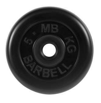 Диск обрезиненный d26мм MB Barbell MB-PltB26-5 5кг черный