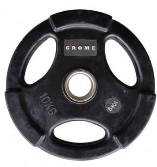 Диск олимпийский обрезиненный D 51 10 кг Grome Fitness WP074 черный