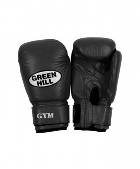 Перчатки боксерские Green Hill GYM BGG-2018, 10oz, кожа, черный