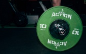 Диск бамперный IDOL Action соревновательный 10 кг зеленый