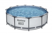 Каркасный бассейн круглый 366х100см+фильтр-насос Bestway Steel Pro Мах 56418