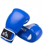 Перчатки боксерские KSA Wolf Blue, кожа, 12 oz