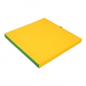 Мат гимнастический Kett-Up 100х100х8см, ПВХ KU128 зеленый\желтый