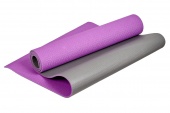 Коврик для йоги и фитнеса 173x61x0,6см Bradex двухслойный SF 0687 фиолетовый