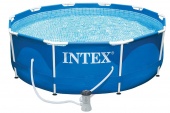 Каркасный бассейн круглый 305х76см+насос-фильтр Intex Metal Frame 28202