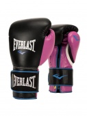 Перчатки тренировочные Everlast Powerlock PU 10oz P00000745-10 черный/розовый