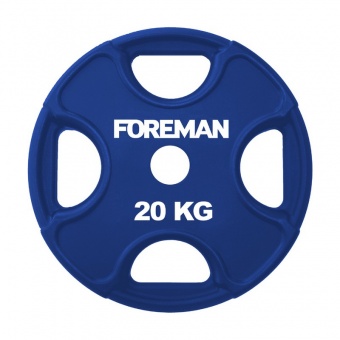 Диск олимпийский обрезиненный Foreman PRR, 20 кг PRR-20KG Синий