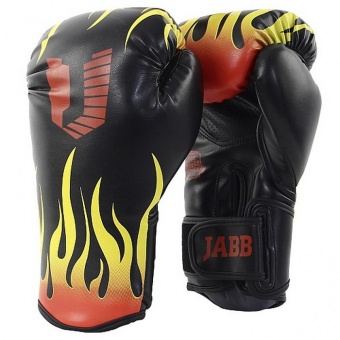 Боксерские перчатки Jabb JE-4077/Asia 77 Fire черный 12oz
