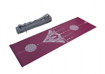 Коврик для йоги 183x61,5x0,25 см., в сумке с ремешком Original Fit.Tools FT-TYM025-PP пурпурный